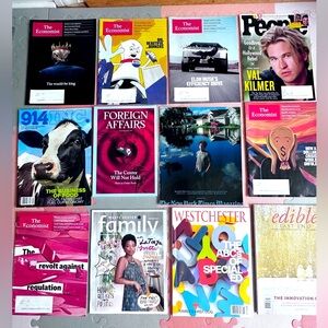 Lot Of 12 Magazines People The Economist The New York Times Magazine Edible